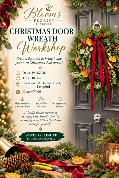 Luxury Christmas Door wreath workshop