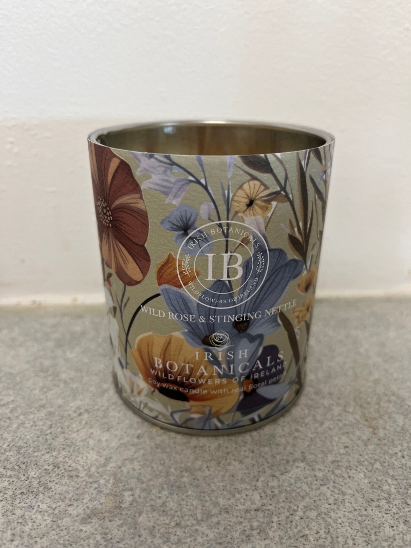 Wild Rose and Stinging Nettle Tin Candle