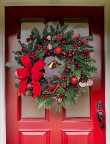 Bells Christmas  Door Wreath