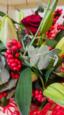 Christmas Rose and Lily classic bouquet