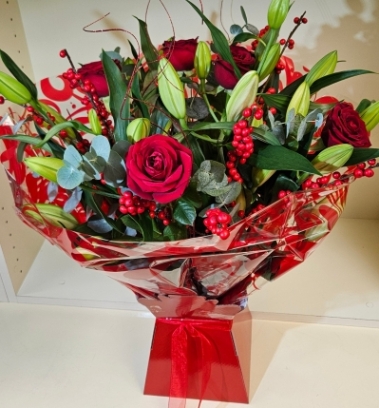 Christmas Rose and Lily classic bouquet